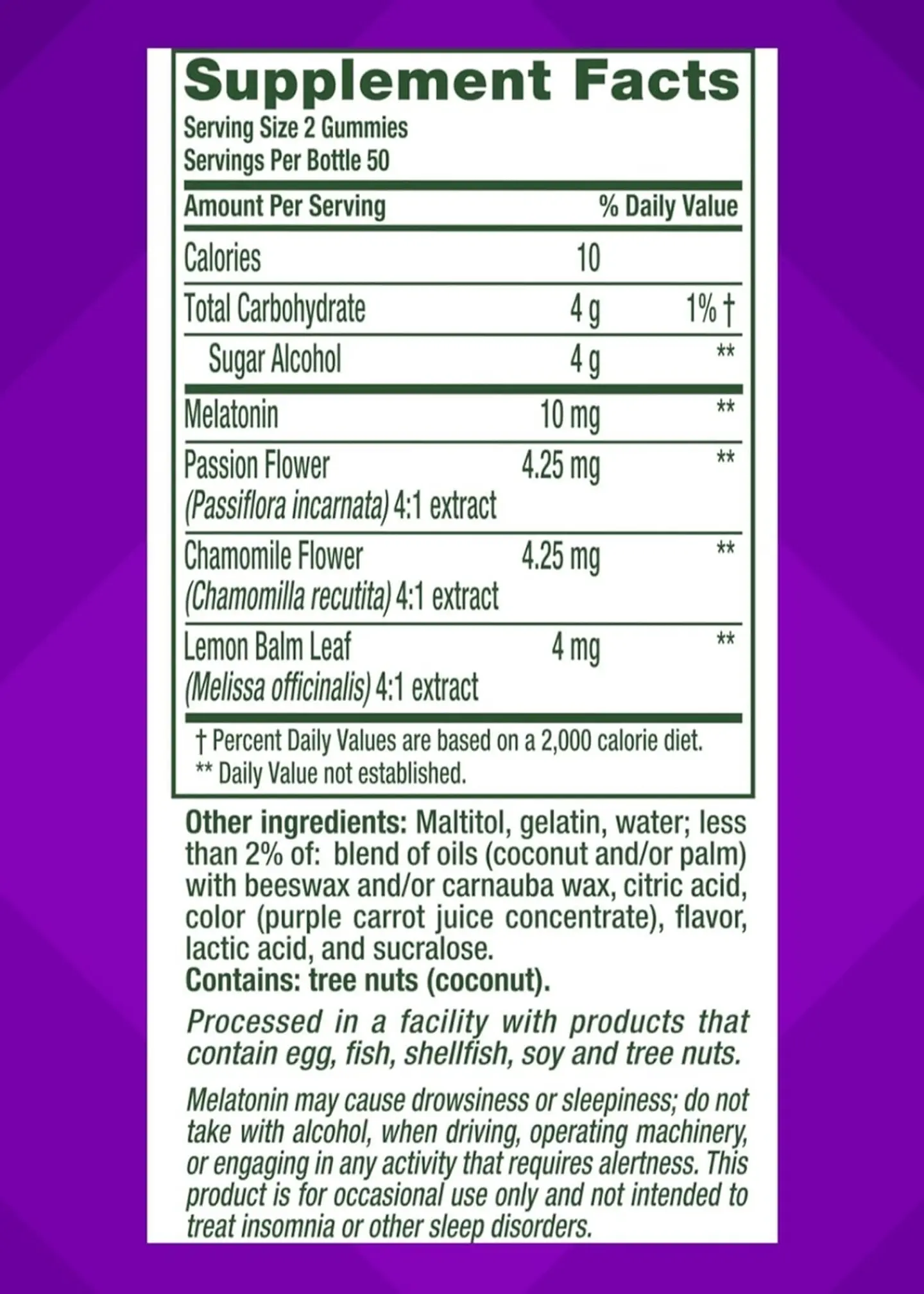 Melatonina en Gomitas 10 mg Vitafusion 100 Gomitas | Apoyo Natural para Dormir Mejor | Sabor Fresa | Sin Gluten ni Colorantes Artificiales | Colombia 3