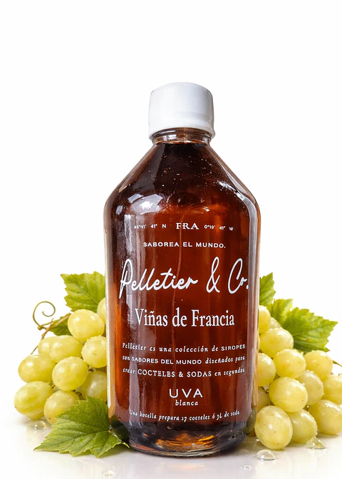 Syrup Uva Blanca & Flor de Saúco 510 ml | Viñas de Francia | Bebida Natural Tipo Soda o Cóctel | Rinde 3 Litros 