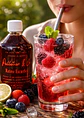 Syrup Frutos Rojos 510 ml | Reino Escarlata | Bebida Natural Tipo Soda o Cóctel | Rinde 2.5–3 Litros o 17 Cócteles | Sabor Frambuesa e Hibisco  - Miniatura 2