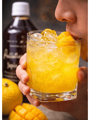 Syrup Japón Tropical 510 ml | Yuzu Japonés, Maracuyá y Mango Alphonso | Bebida Natural Tipo Soda o Cóctel | Rinde 2.5–3 Litros | Perfil Cítrico Exótico
