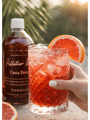 Syrup Costa Dorada Toronja Rubí y Blanca 510 ml | Perfil Cítrico Sofisticado | Para Sodas y Cócteles Naturales | Rinde 2.5–3 Litros