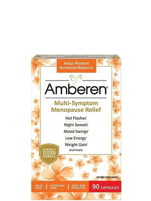 Amberen Menopausia 90 Cápsulas | Alivio Multi-síntomas | Sofocos, Estrés, Energía y Equilibrio Hormonal Sin Hormonas | Colombia