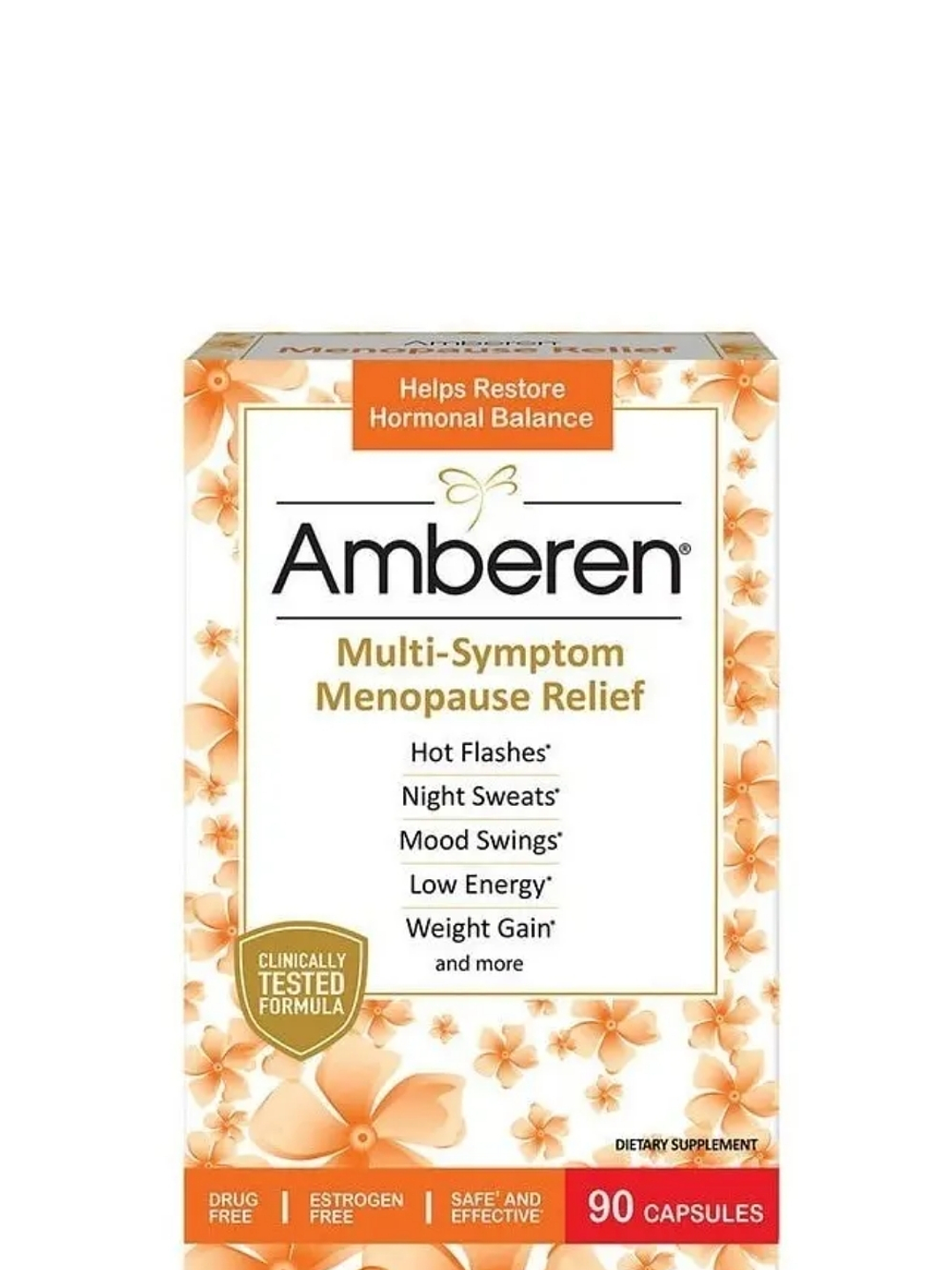 Amberen Menopausia 90 Cápsulas | Alivio Multi-síntomas | Sofocos, Estrés, Energía y Equilibrio Hormonal Sin Hormonas | Colombia 1