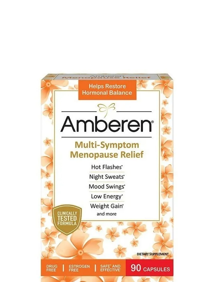 Amberen Menopausia 90 Cápsulas | Alivio Multi-síntomas | Sofocos, Estrés, Energía y Equilibrio Hormonal Sin Hormonas | Colombia 1