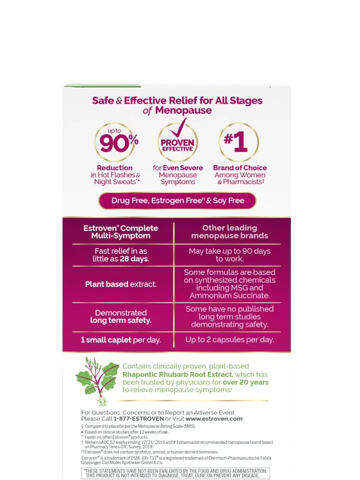 Estroven Complete Multi-Symptom Menopause 84 Cápsulas | Alivio Integral de la Menopausia | Sin Hormonas | Control Sofocos, Estrés y Sueño | Colombia 3