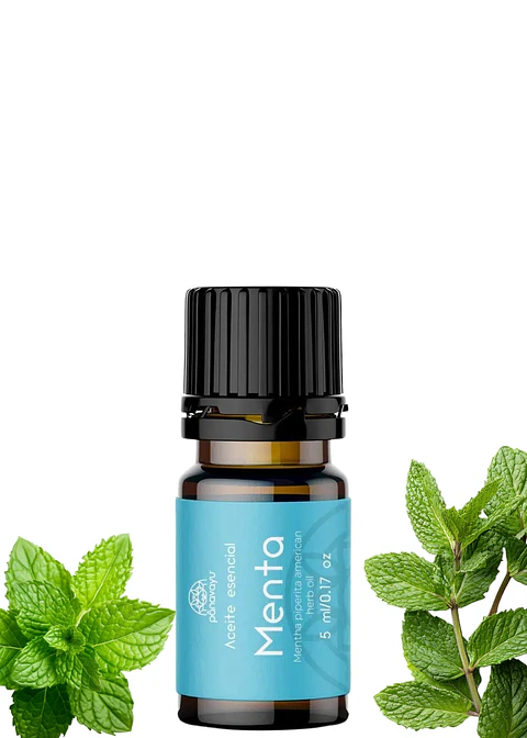 Aceite Esencial Puro de Menta 5 ml | Energía, Enfoque y Alivio Muscular | Digestión, Respiración y Cuero Cabelludo