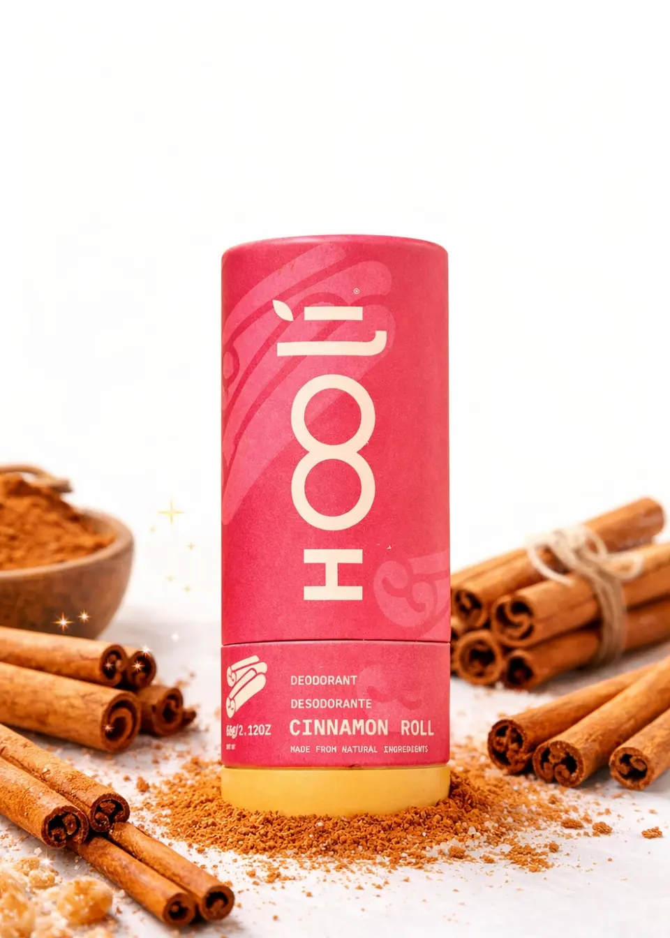 Desodorante Natural Canela 60g | Sin bicarbonato, Sin Aluminio, Sin Piedra Alumbre y Sin Parabenos | Control de Olor, Equilibrio Natural y Cuidado Suave para Axilas Sensibles 1