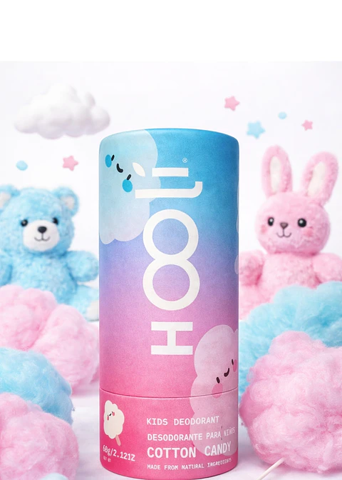 Desodorante Natural  para Niños Algodon de azúcar 60g – Sin bicarbonato, Sin Aluminio, Sin Piedra Alumbre y Sin Parabenos