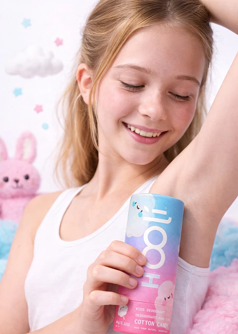 Desodorante Natural  para Niños Algodon de azúcar 60g – Sin bicarbonato, Sin Aluminio, Sin Piedra Alumbre y Sin Parabenos