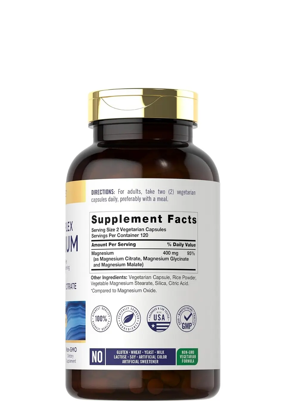 Carlyle Complejo Triple de Magnesio 400 mg x 240 Cápsulas | Malato, Glicinato y Citrato | Relajación Muscular, Sueño y Sistema Nervioso | Colombia 2