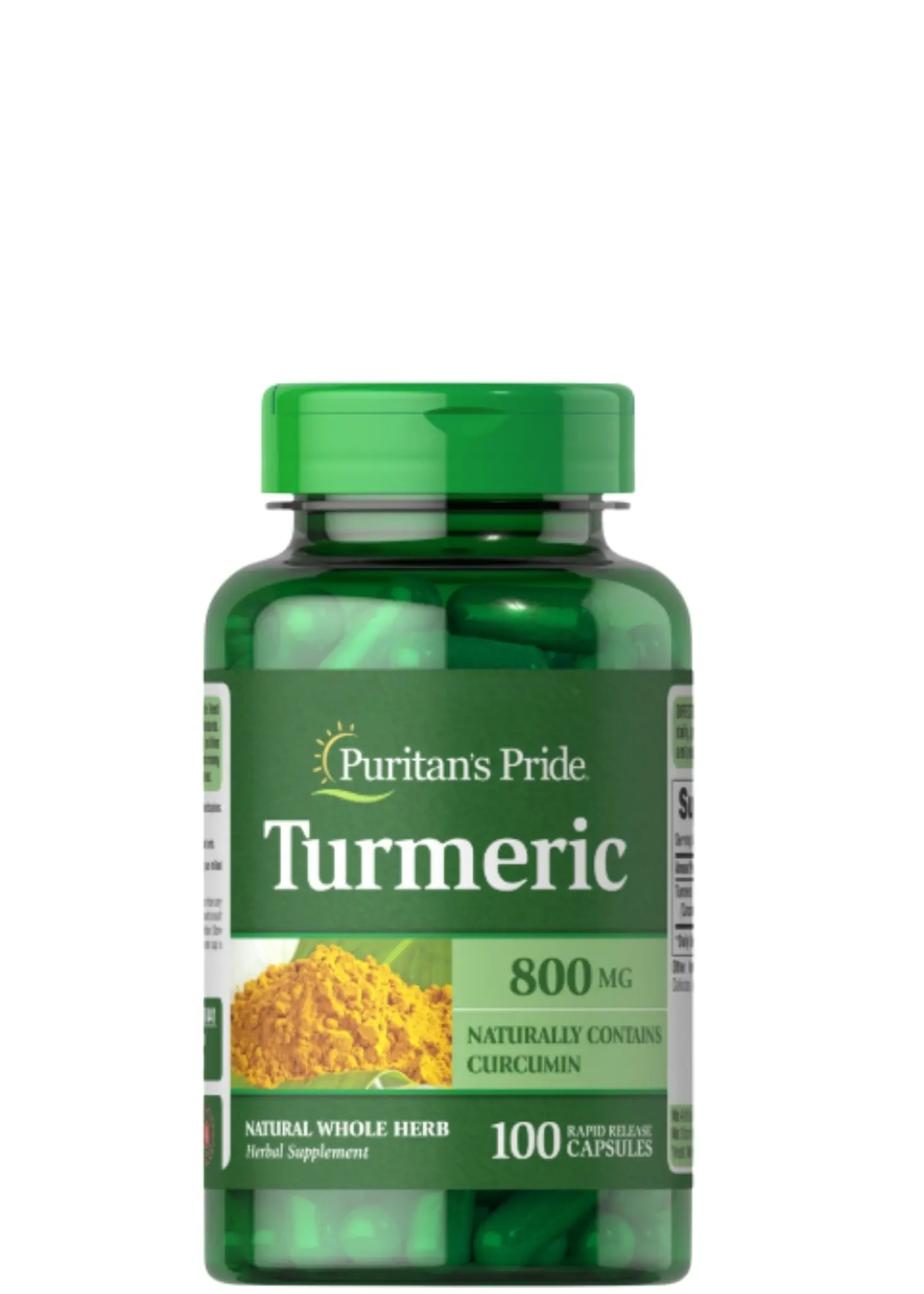 Puritan’s Pride Cúrcuma Curcumina 800 mg x 100 Cápsulas | Antioxidante Natural, Bienestar General y Soporte Celular | Colombia  1