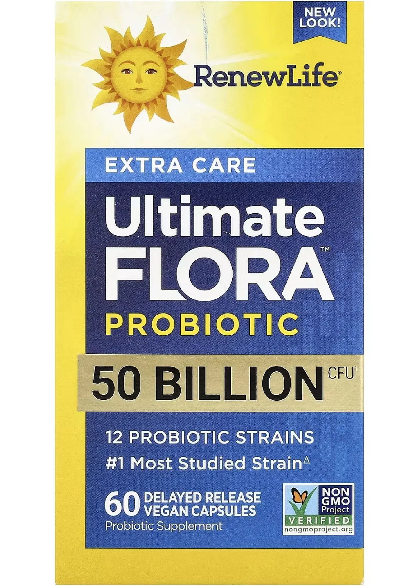 Renew Life Ultimate Flora™ Extra Care 50 Billion | Probiótico 50 Mil Millones UFC | 12 Cepas | Cápsulas Veganas de Liberación Retardada | Salud Digestiva y Microbiota | Colombia 3