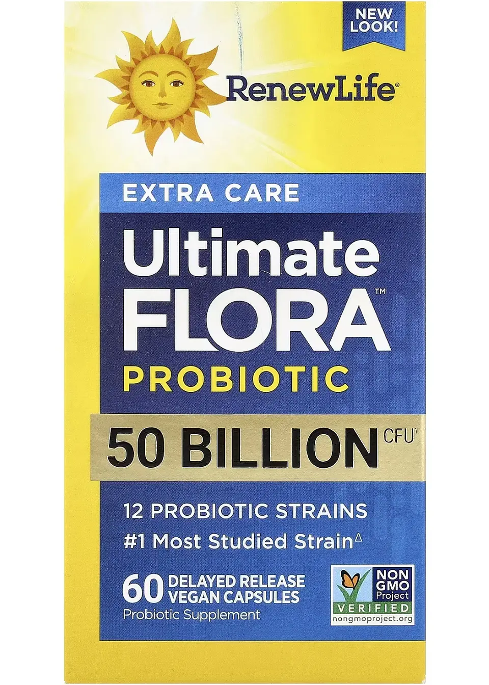 Renew Life Ultimate Flora™ Extra Care 50 Billion | Probiótico 50 Mil Millones UFC | 12 Cepas | Cápsulas Veganas de Liberación Retardada | Salud Digestiva y Microbiota | Colombia 3