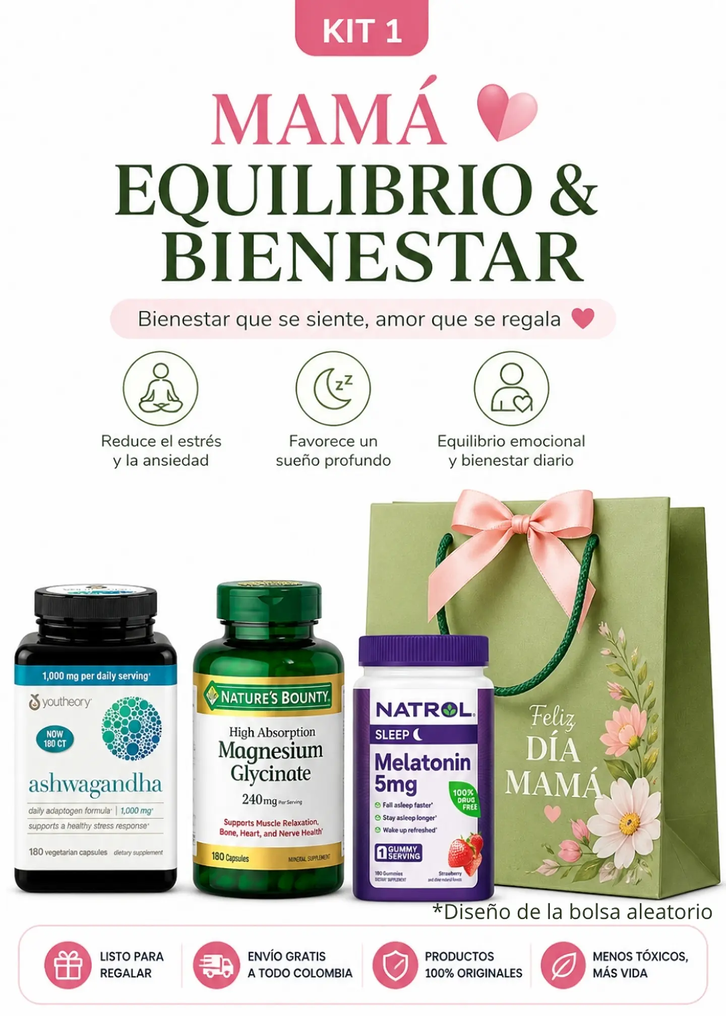 Kit Mamá Equilibrio & Bienestar | Regalo Día de la Madre en Colombia | VITALES 1