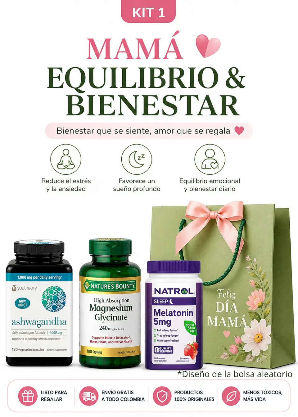 Kit Mamá Equilibrio & Bienestar | Regalo Día de la Madre en Colombia | VITALES 1