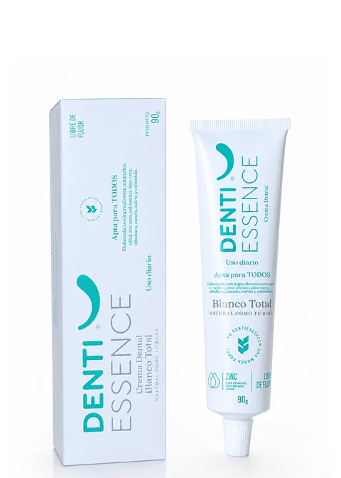 Crema Dental Natural Blanqueadora sin Flúor, parabenos, sulfatos y sabores artificiales 90g  | Blanco Total – Sonrisa Brillante y Natural