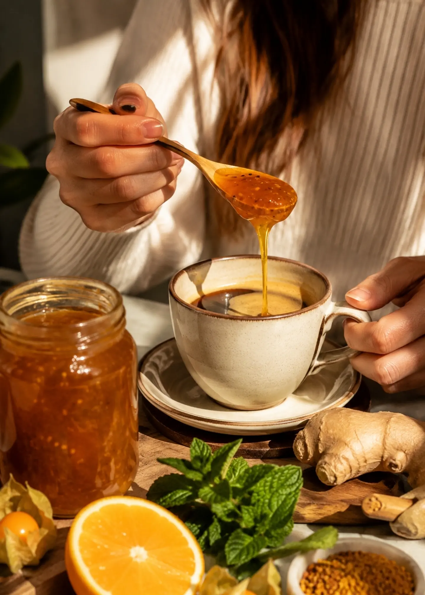 Syrup & Mermelada Artesanal 290g | Uchuva Orgánica, Miel, Propóleo y Jengibre | Concentrado Natural Funcional 2