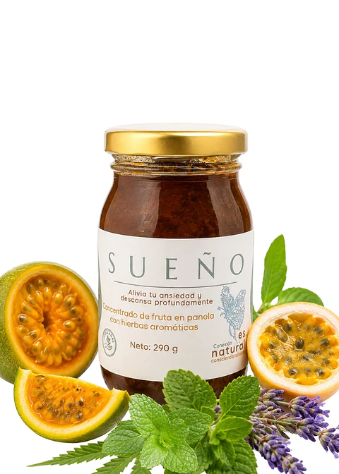 Syrup Artesanal Funcional 290g | Lulo Orgánico, Maracuyá, Hemp, Lavanda y Yerbabuena | Concentrado Natural para Relajación y Bienestar