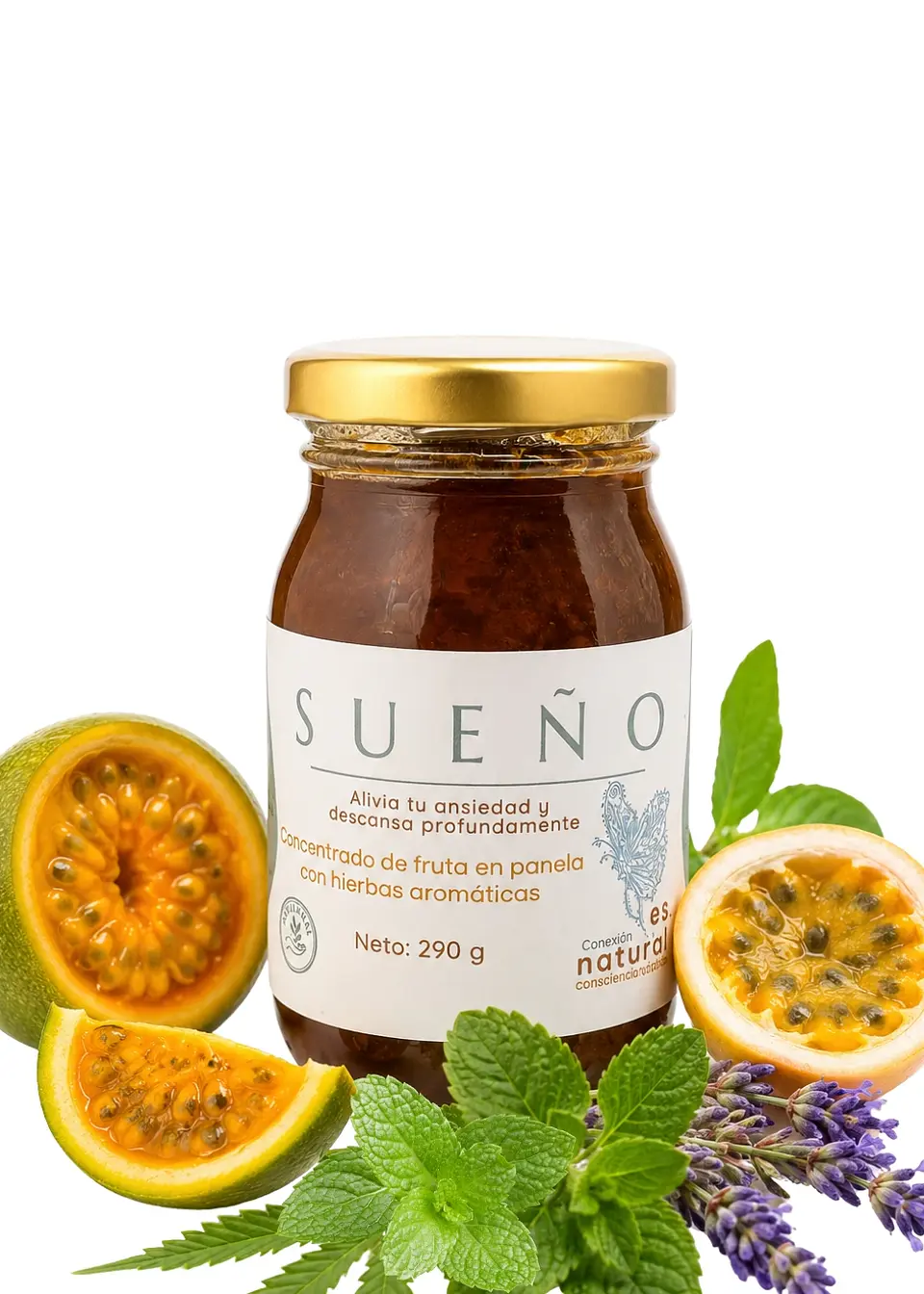 Syrup Artesanal Funcional 290g | Lulo Orgánico, Maracuyá, Hemp, Lavanda y Yerbabuena | Concentrado Natural para Relajación y Bienestar 1