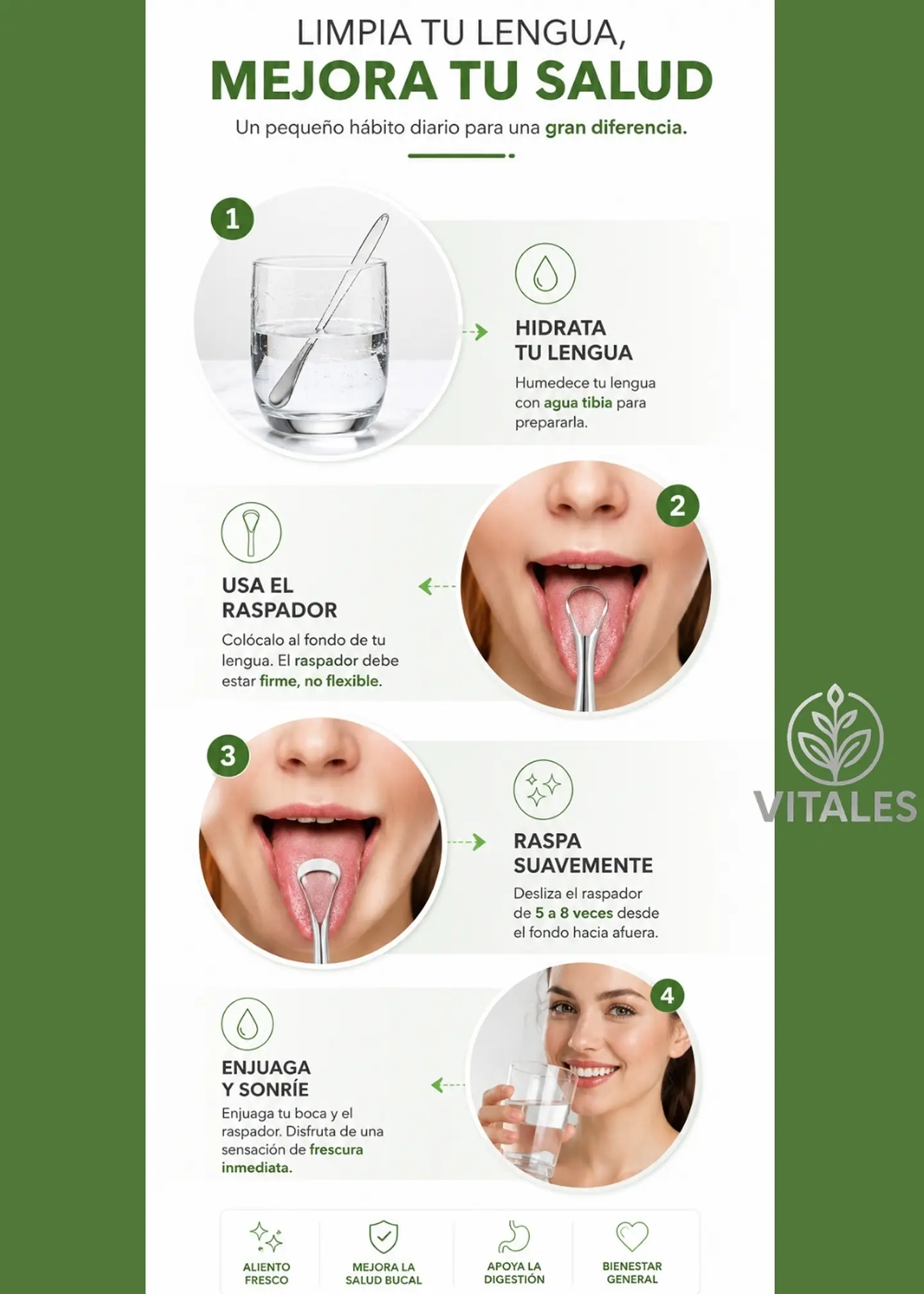 Kit Premium Limpiador de Lengua en Acero Inoxidable con Estuche Metálico | Raspador en “U” + Raspador de Precisión Tipo Cuchara | Higiene Oral Profunda y Aliento Fresco 4