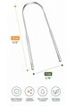 Kit Premium Limpiador de Lengua en Acero Inoxidable con Estuche Metálico | Raspador en “U” + Raspador de Precisión Tipo Cuchara | Higiene Oral Profunda y Aliento Fresco - Miniatura 5