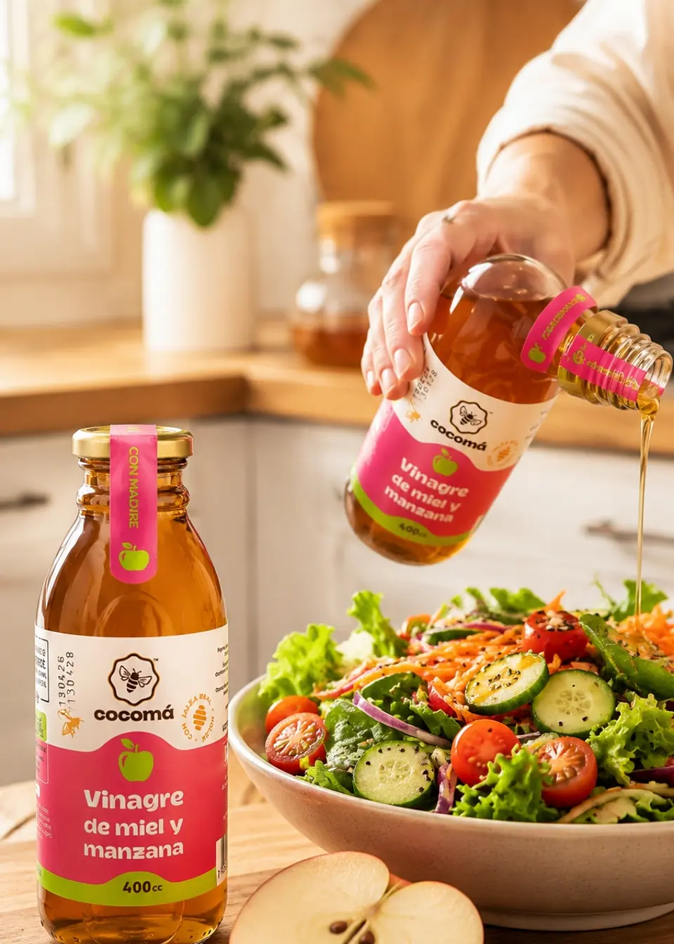 Vinagre de Miel & Manzana Cocomá 400 cc | Maduración Natural por 12 Meses | Sabor Artesanal y Versatilidad Gourmet 3