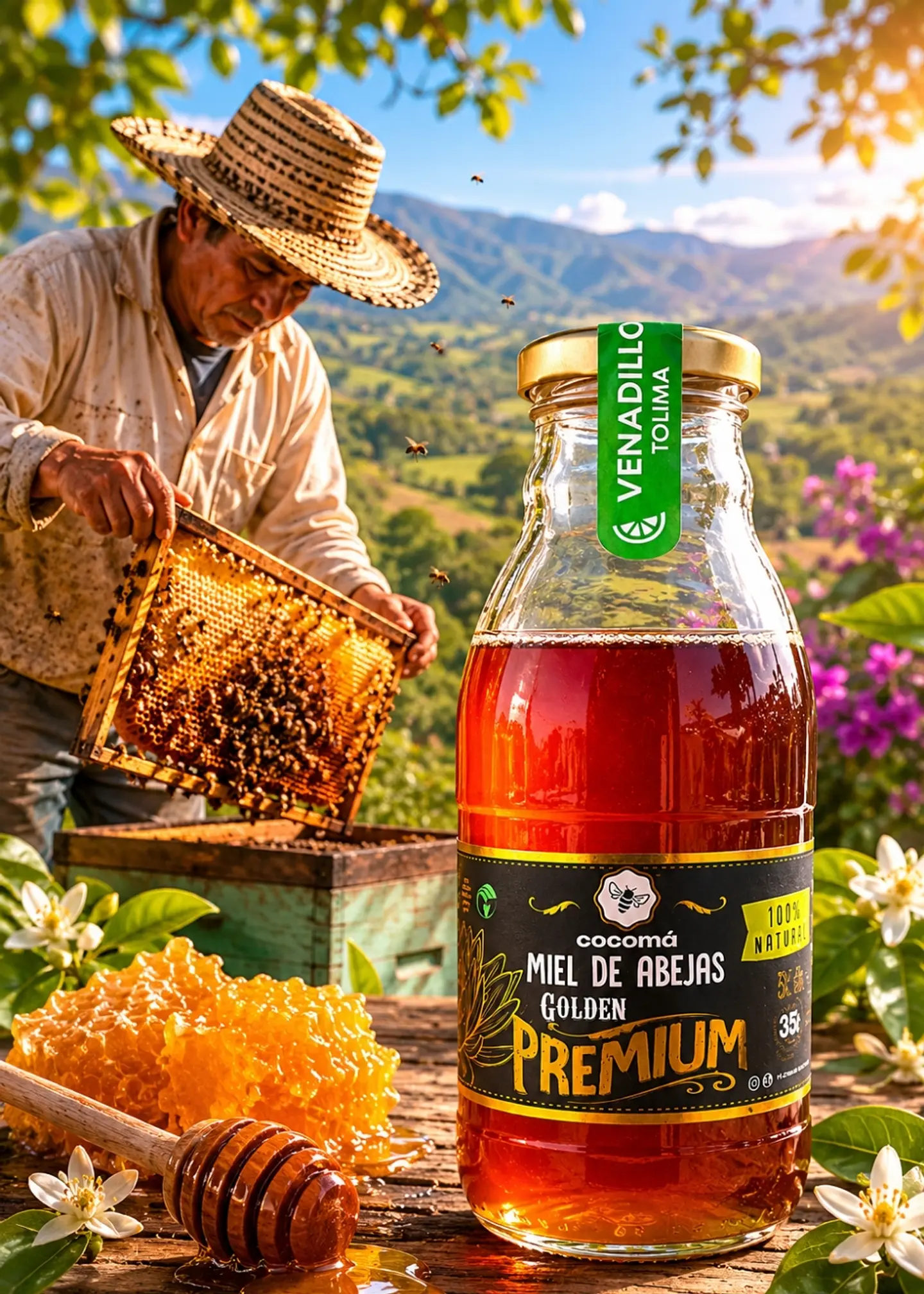 Miel de Origen Venadillo 500g en Vidrio | Miel Pura Colombiana de Bosque Seco Tropical | 100% Natural 3