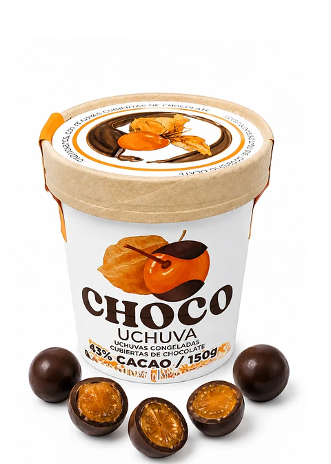 Uchuvas de Exportación Recubiertas con Chocolate 43% Cacao | 150g | Snack Artesanal Premium