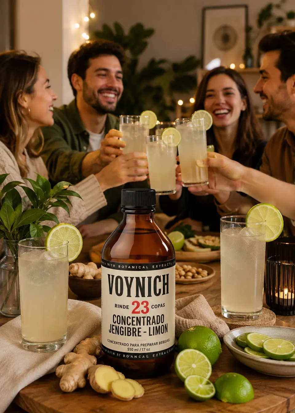 Concentrado Botánico Jengibre & Limón 510 ml | Sin Azúcar | Rinde 23 Copas | Inspiración Moscow Mule Premium | Extractos Botánicos Naturales 3