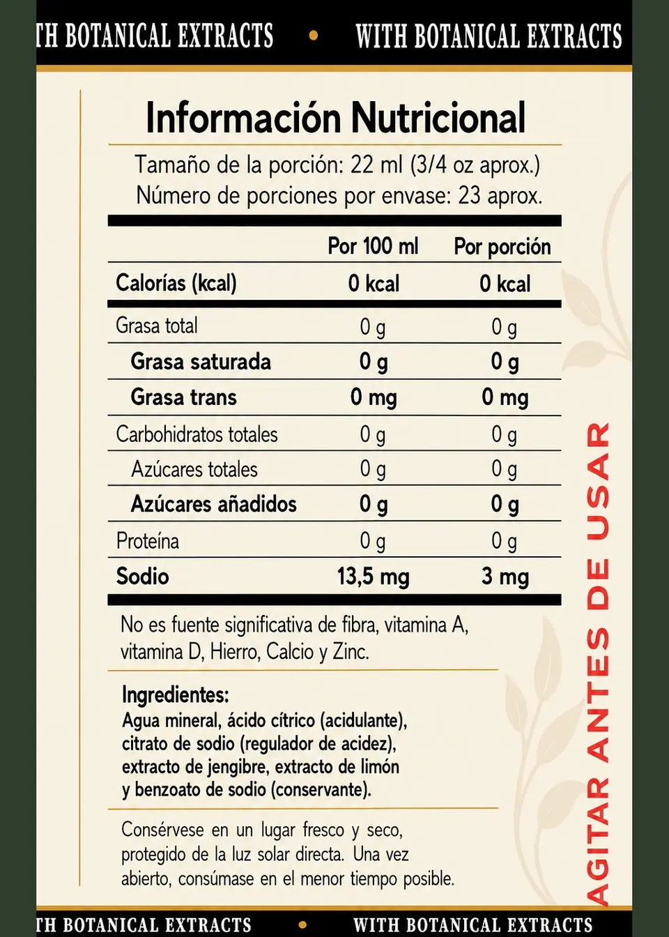 Concentrado Botánico Jengibre & Limón 510 ml | Sin Azúcar | Rinde 23 Copas | Inspiración Moscow Mule Premium | Extractos Botánicos Naturales 4