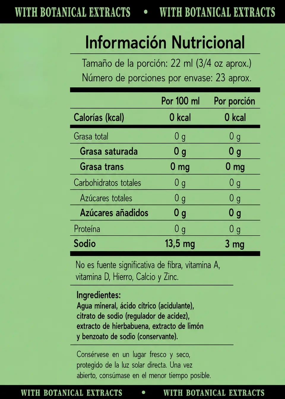 Concentrado de Extractos Botánicos Hierbabuena & Limón 510 ml | Sin Azúcar | Rinde 23 Copas | Inspiración Mojito Premium | Extractos Botánicos Naturales 4