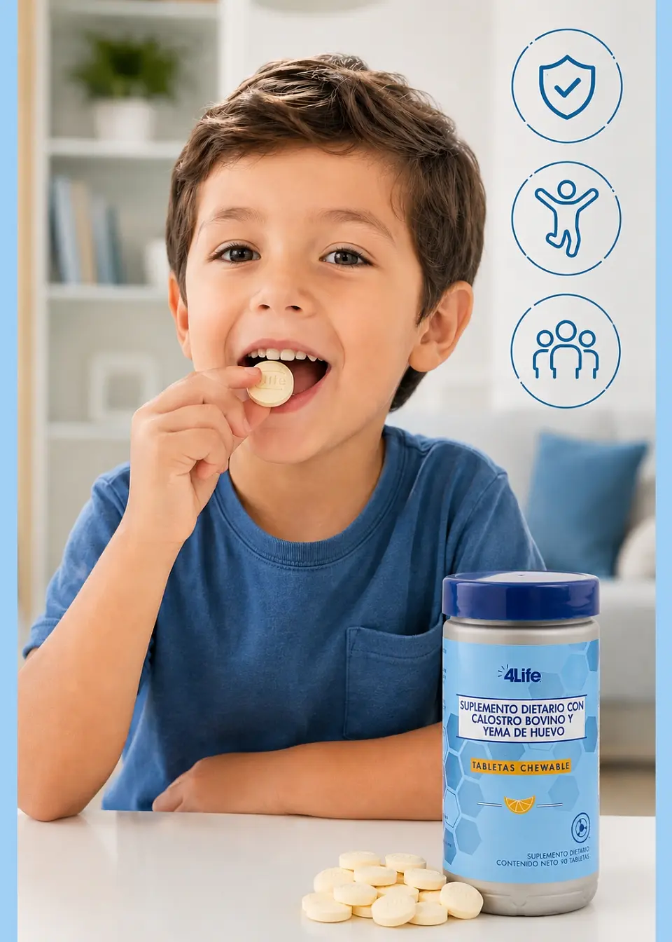 4Life® Transfer Factor® Chewable Tri-Factor® Formula 90 Tabletas Masticables | Respaldo Avanzado para el Sistema Inmunitario | Sabor Cítrico Cremoso | Apto para Niños y Adultos 3