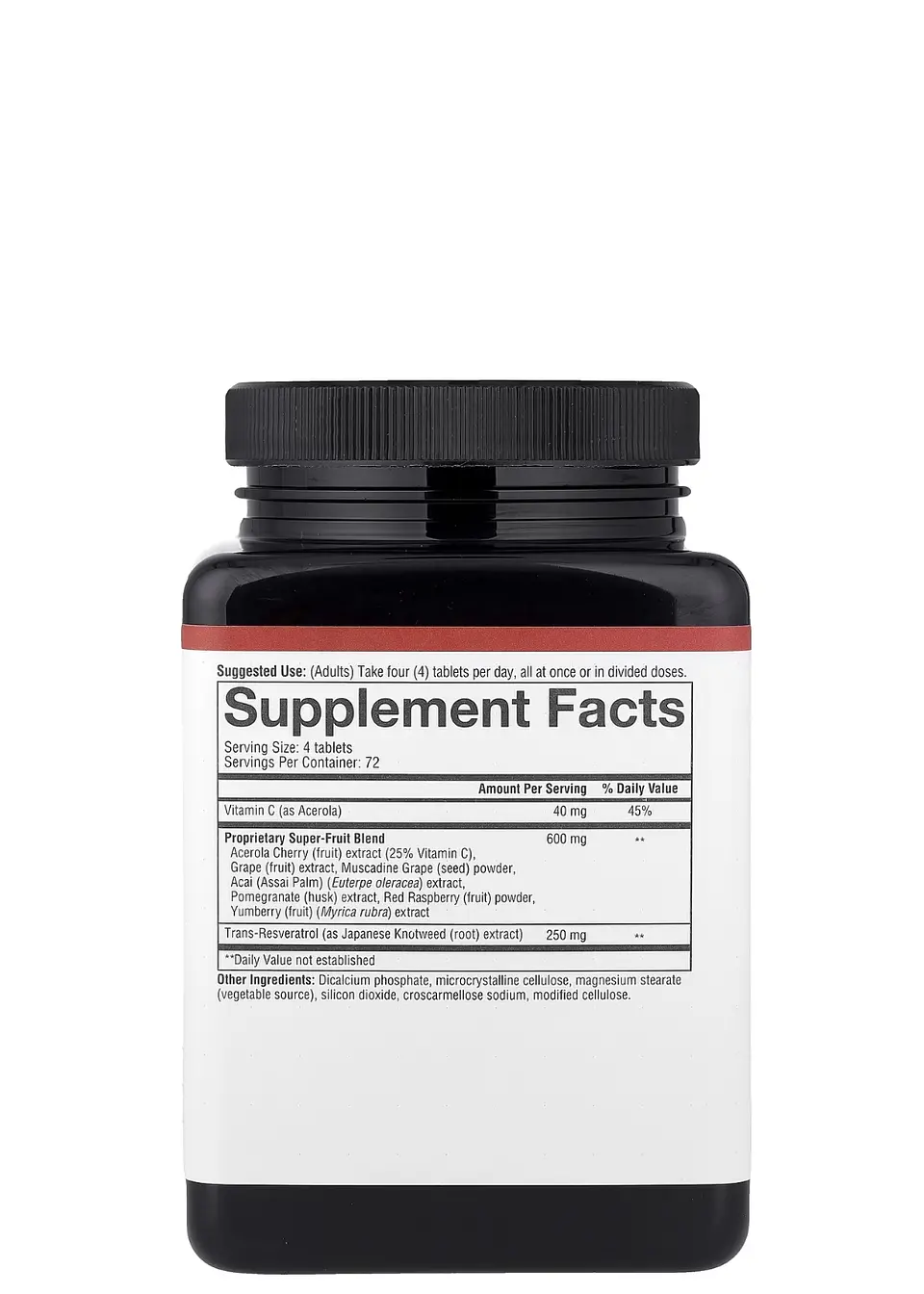 Youtheory Resveratrol con Acerola | 250 mg de Trans-Resveratrol + Superfrutas Antioxidantes | Apoyo al Envejecimiento Saludable | 290 Tabletas 3