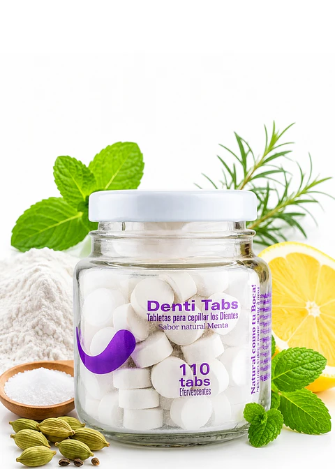Crema Dental en 110 Pastillas sin Flúor | Xilitol, Zinc y Aceites Esenciales | Limpieza Natural, Anticaries y Cuidado Ecológico