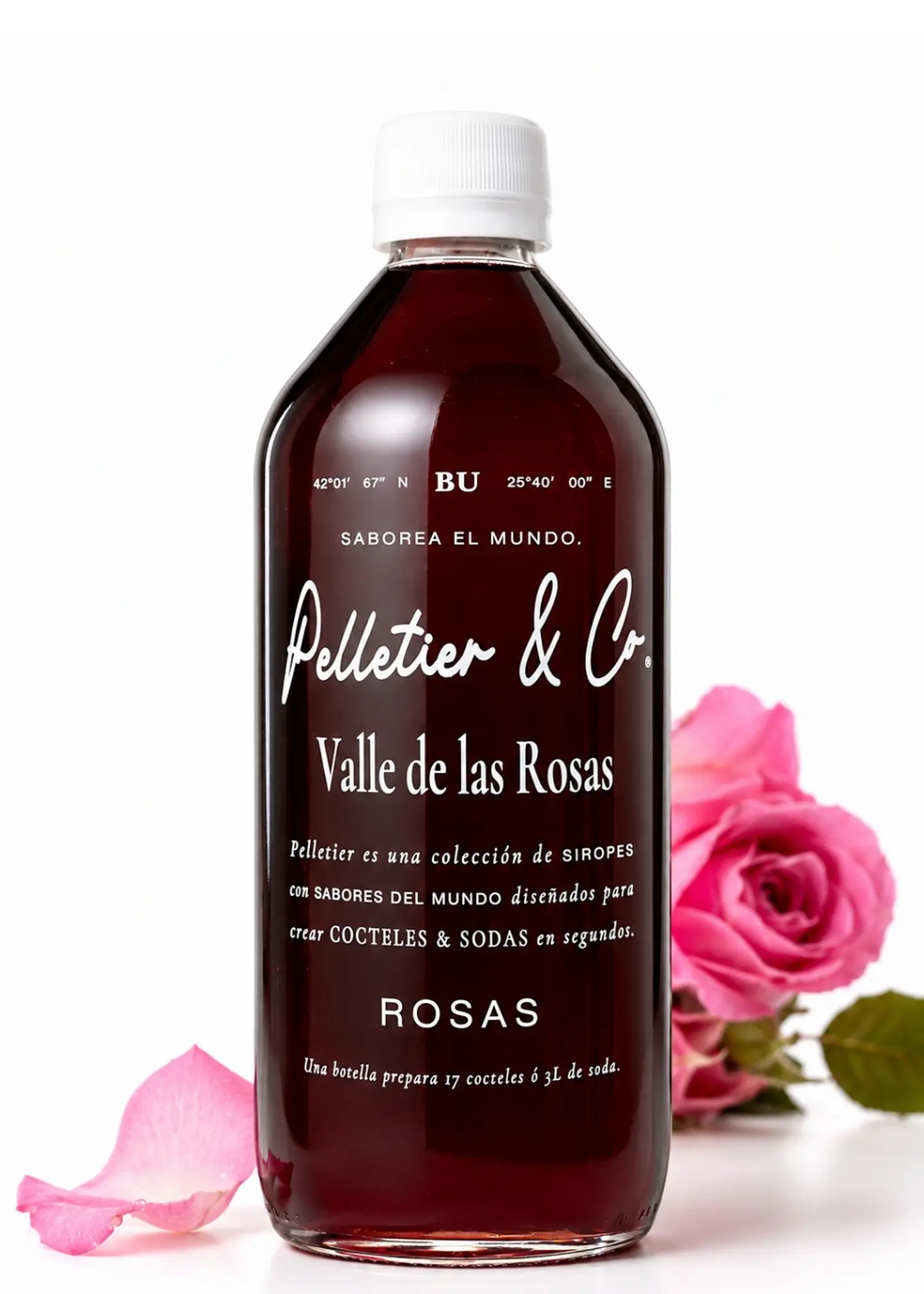 Syrup Botánico de Rosas 510 ml | Inspirado en el Valle de las Rosas de Bulgaria | Concentrado Premium para Bebidas, Cócteles, Limonadas y Sodas Artesanales | Rinde 2.5–3 Litros o 17 Cócteles 1
