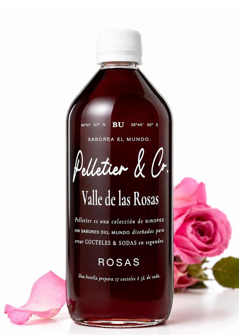 Syrup Botánico de Rosas 510 ml | Inspirado en el Valle de las Rosas de Bulgaria | Concentrado Premium para Bebidas, Cócteles, Limonadas y Sodas Artesanales | Rinde 2.5–3 Litros o 17 Cócteles 1
