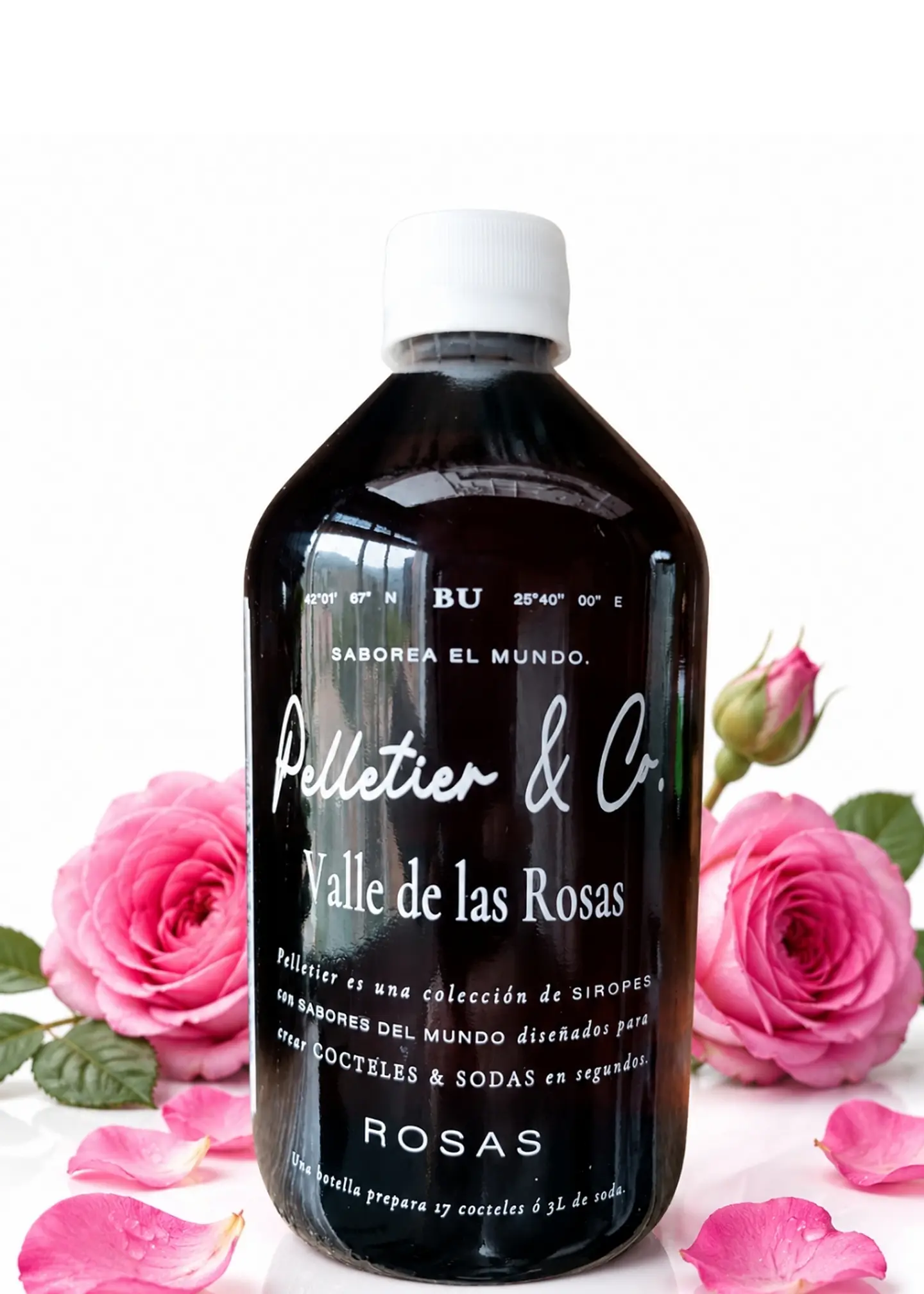 Syrup Botánico de Rosas 510 ml | Inspirado en el Valle de las Rosas de Bulgaria | Concentrado Premium para Bebidas, Cócteles, Limonadas y Sodas Artesanales | Rinde 2.5–3 Litros o 17 Cócteles 1