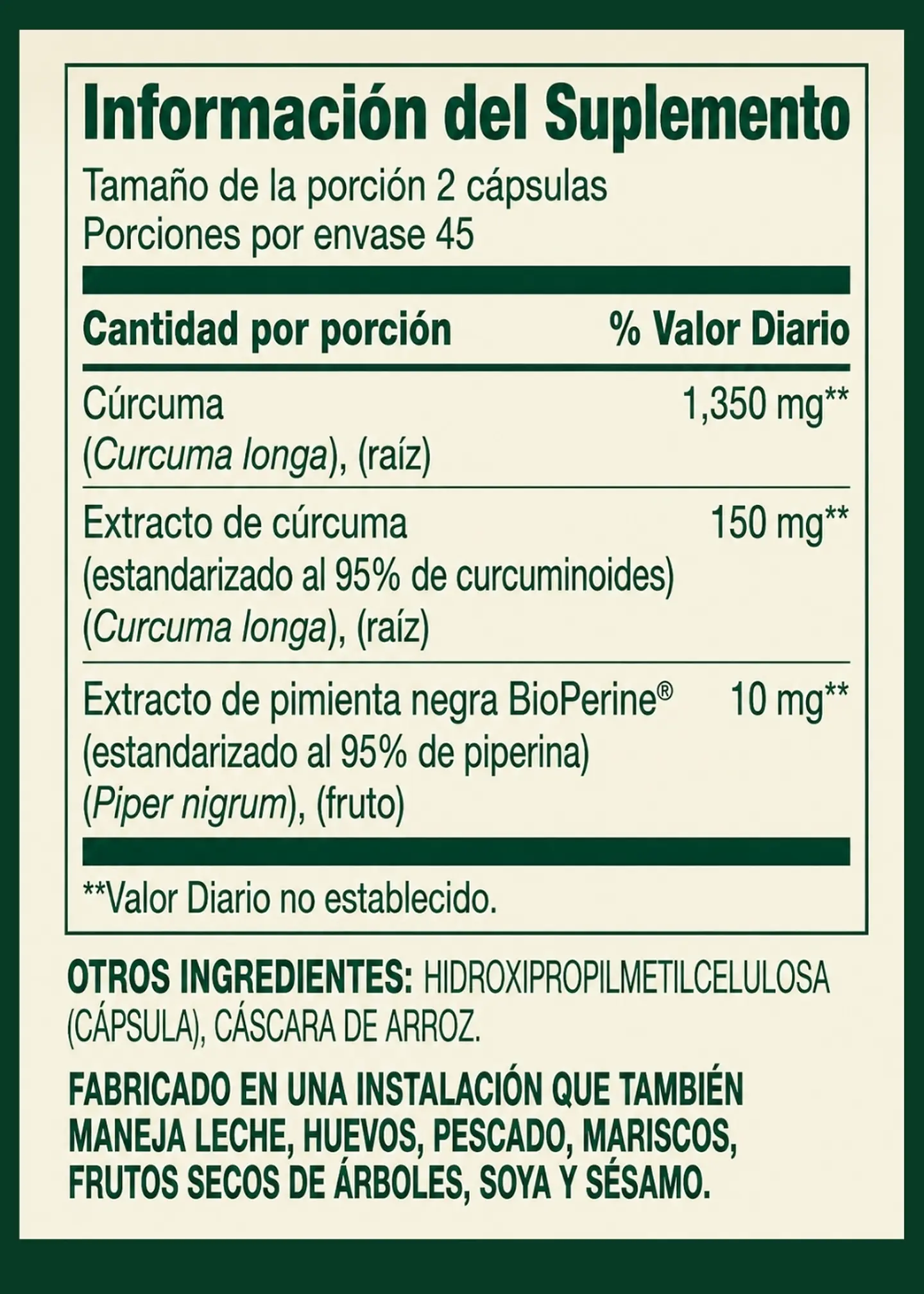 Spring Valley Cúrcuma y Curcumina Ultra Strength 1500 mg | 90 Cápsulas Vegetarianas con BioPerine® | Apoyo Articular, Inflamatorio, Cardiovascular e Inmunológico | Colombia 4