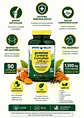 Spring Valley Cúrcuma y Curcumina Ultra Strength 1500 mg | 90 Cápsulas Vegetarianas con BioPerine® | Apoyo Articular, Inflamatorio, Cardiovascular e Inmunológico | Colombia - Miniatura 2