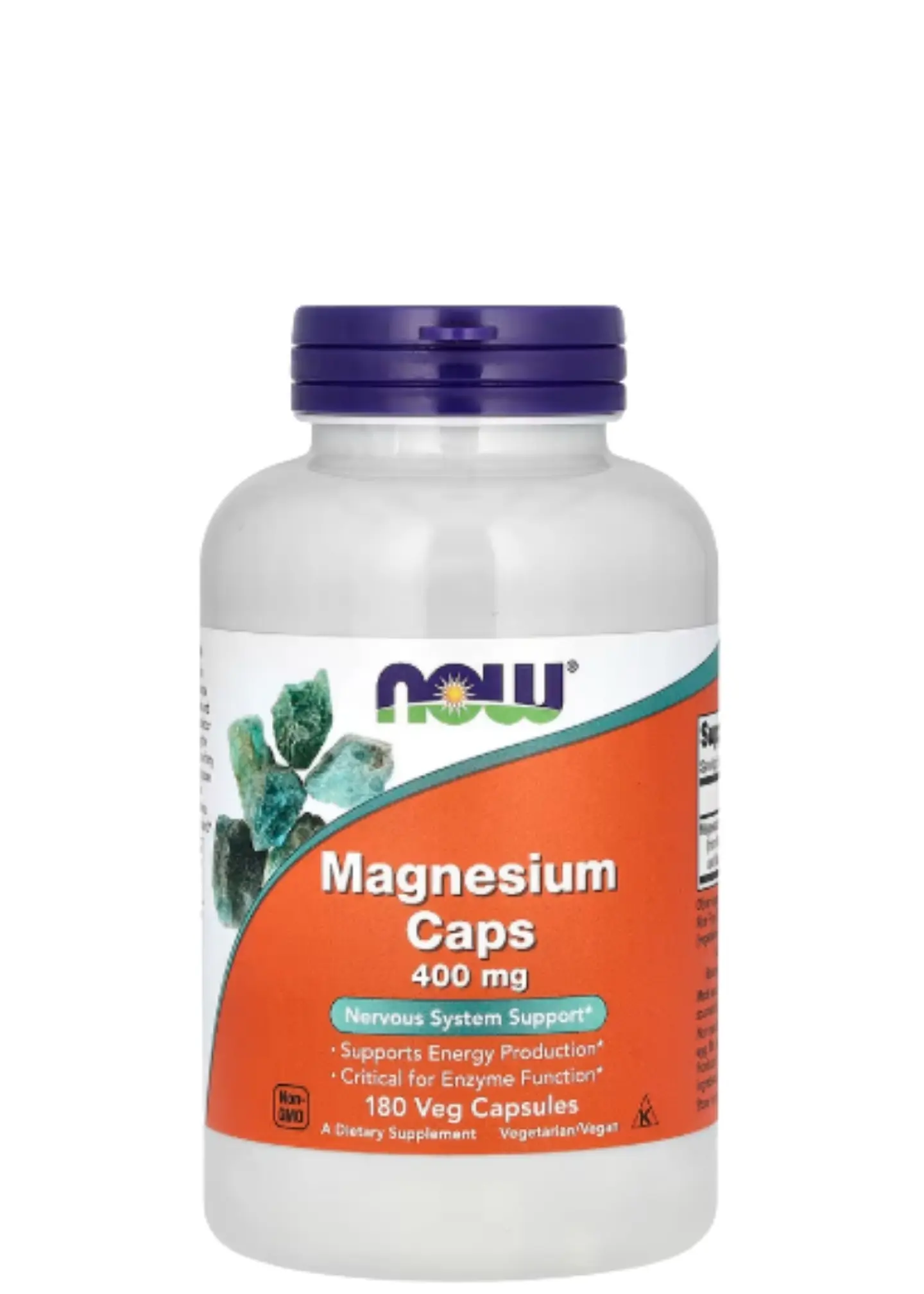 NOW Foods Magnesio 400 mg x 180 Cápsulas Vegetales | Óxido + Citrato + Aspartato de Magnesio | Energía, Sistema Nervioso, Músculos y Huesos | Vegano | Non-GMO | Importado de EE. UU. | Colombia  1