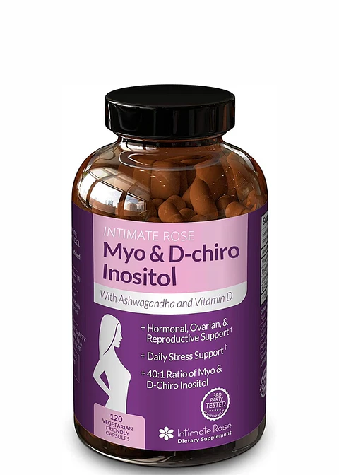 Intimate Rose Myo & D-Chiro Inositol 40:1 | 120 Cápsulas Veganas | Equilibrio Hormonal Femenino, SOP (PCOS), Ciclo Menstrual, Ovulación, Fertilidad y Bienestar Emocional l Colombia