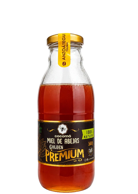 Miel de Origen Anzoátegui, Tolima 500g | Miel Pura 100% Natural | Recolectada Artesanalmente | Notas Cítricas de Limón | Sin Azúcar Añadida | Sin Conservantes | Envase de Vidrio