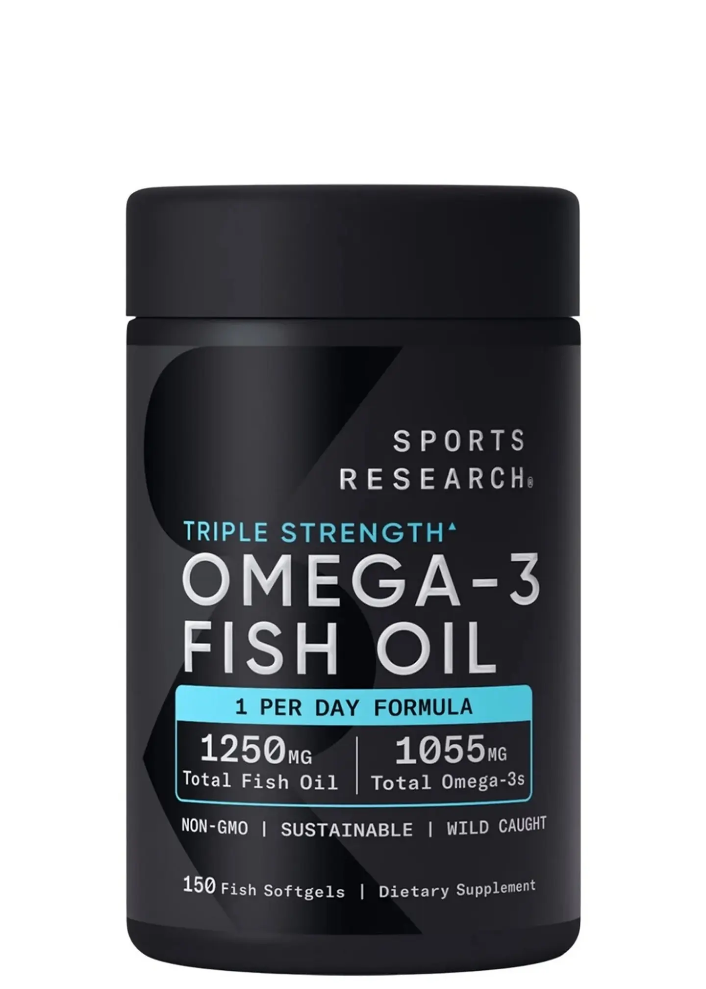 Sport Research Omega-3 Triple Strength 1055 mg x 150 Cápsulas | EPA 690 mg + DHA 260 mg | Aceite de Pescado Salvaje en Triglicéridos | Alta Potencia| Importado EE.UU. | Colombia 1