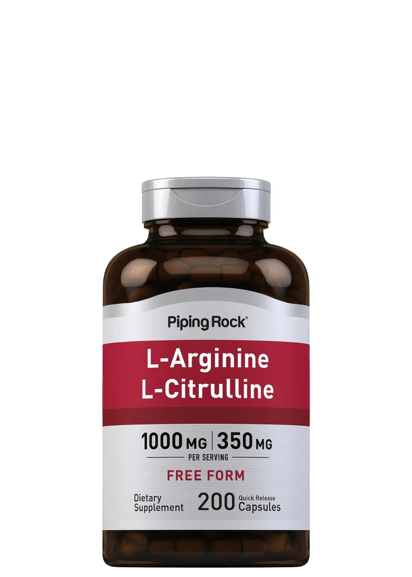 L-Arginina 1000 mg + L-Citrulina 350 mg | 200 Cápsulas | 100 Porciones | Óxido Nítrico, Circulación y Rendimiento Deportivo | Importado EE. UU. | Colombia 1