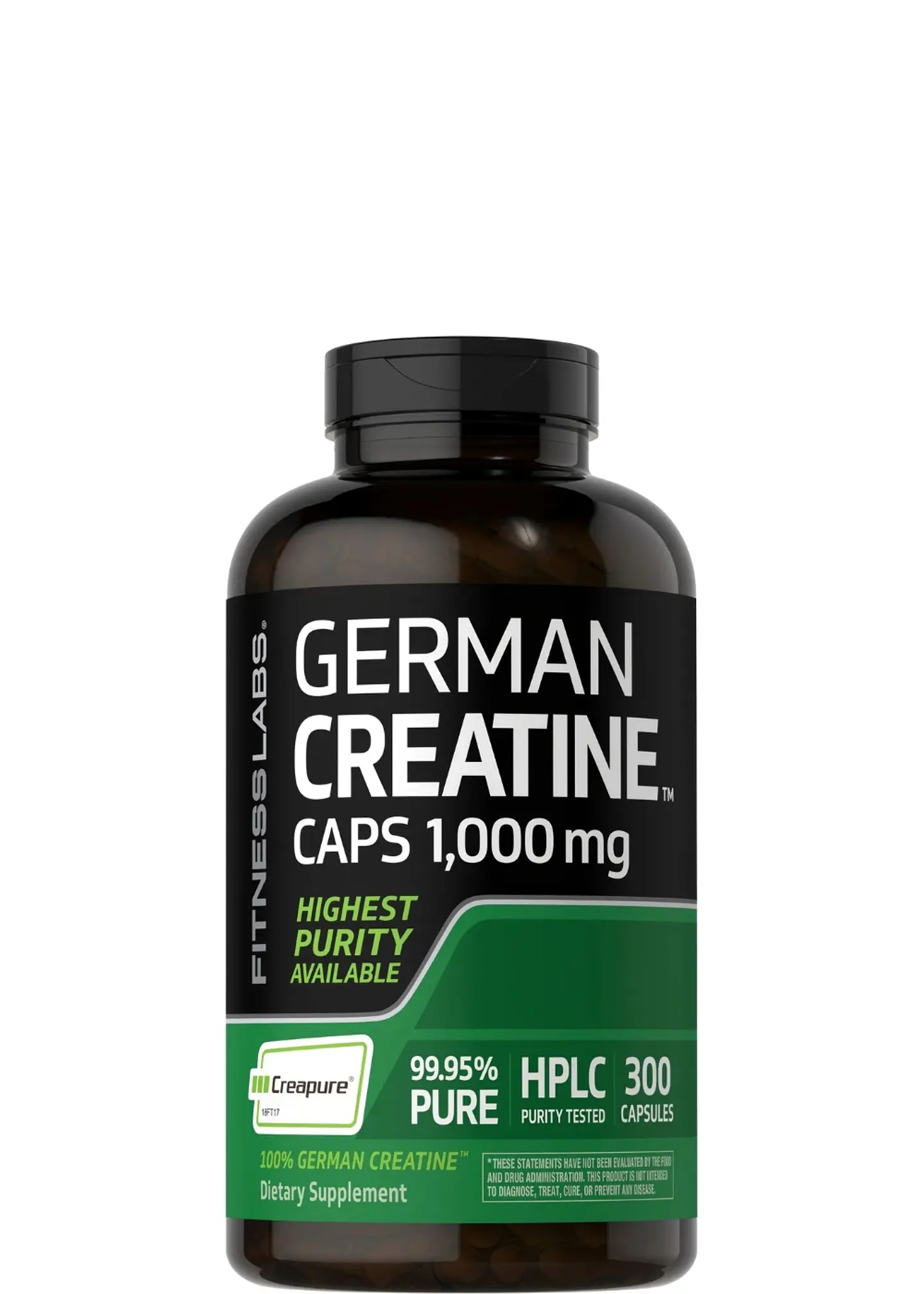 German Creatina Monohidratada Creapure® 1000 mg | 300 Cápsulas | 5000 mg por Porción | 60 Porciones | Fuerza, Potencia y Rendimiento Deportivo | Importado EE. UU. | Colombia 1