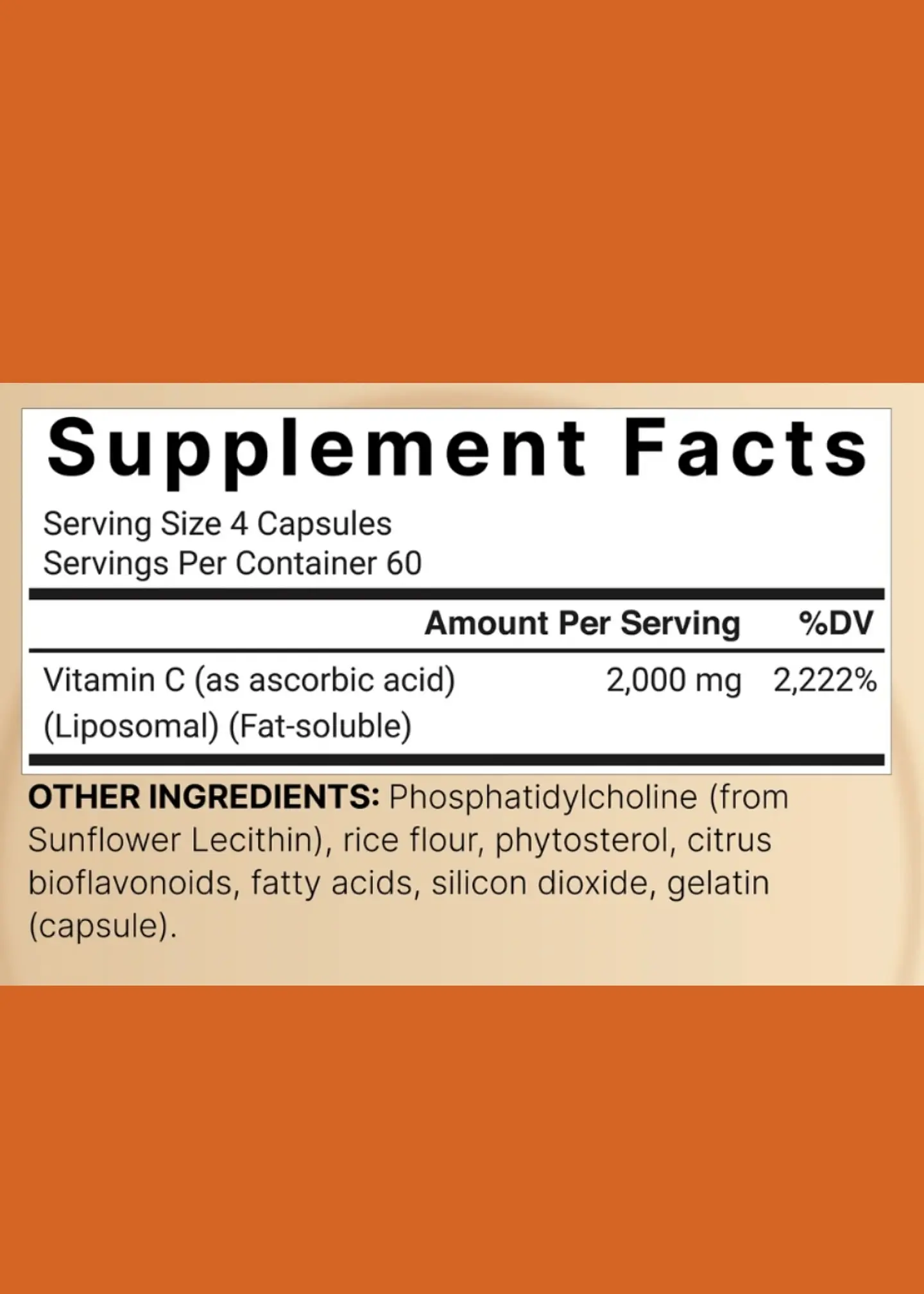 NatureBell Vitamina C Liposomal 2000 mg | 240 Cápsulas | 60 Porciones | Con Fosfatidilcolina y Bioflavonoides Cítricos | Alta Concentración | Importado de EE. UU. | Colombia 3