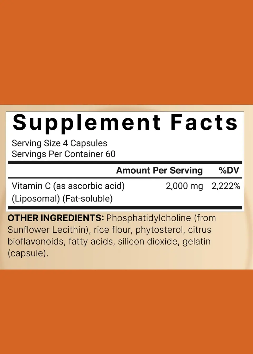 NatureBell Vitamina C Liposomal 2000 mg | 240 Cápsulas | 60 Porciones | Con Fosfatidilcolina y Bioflavonoides Cítricos | Alta Concentración | Importado de EE. UU. | Colombia 3
