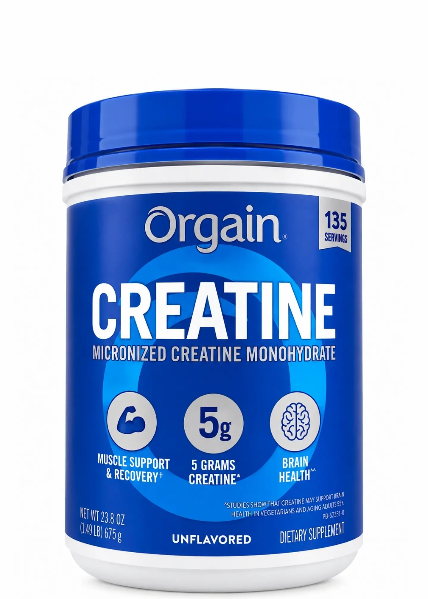 Orgain Creatina monohidratada micronizada 5g | 675 g | 135 porciones | Sin sabor | Importada de EE. UU.  | Colombia 1