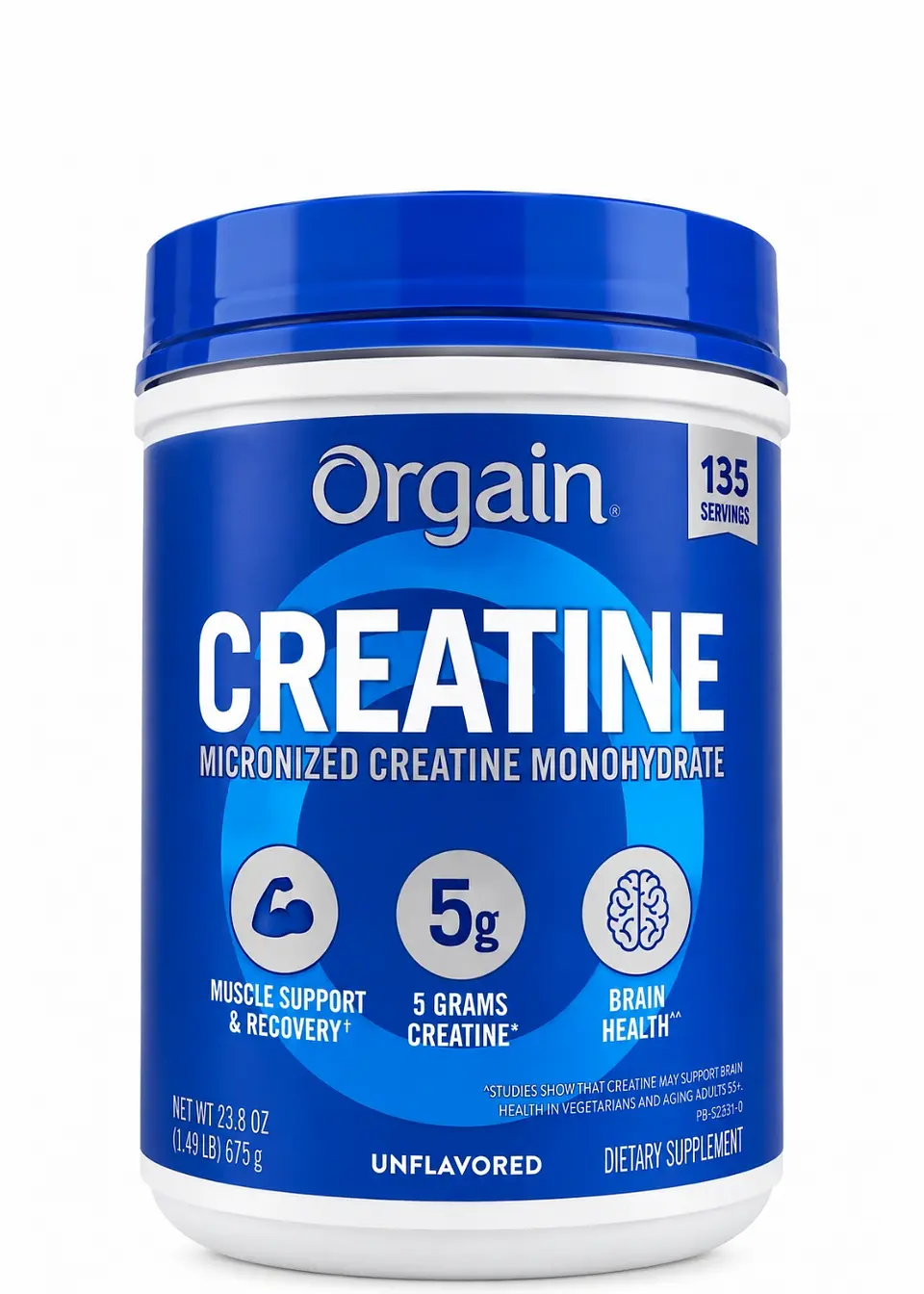 Orgain Creatina monohidratada micronizada 5g | 675 g | 135 porciones | Sin sabor | Importada de EE. UU.  | Colombia 1