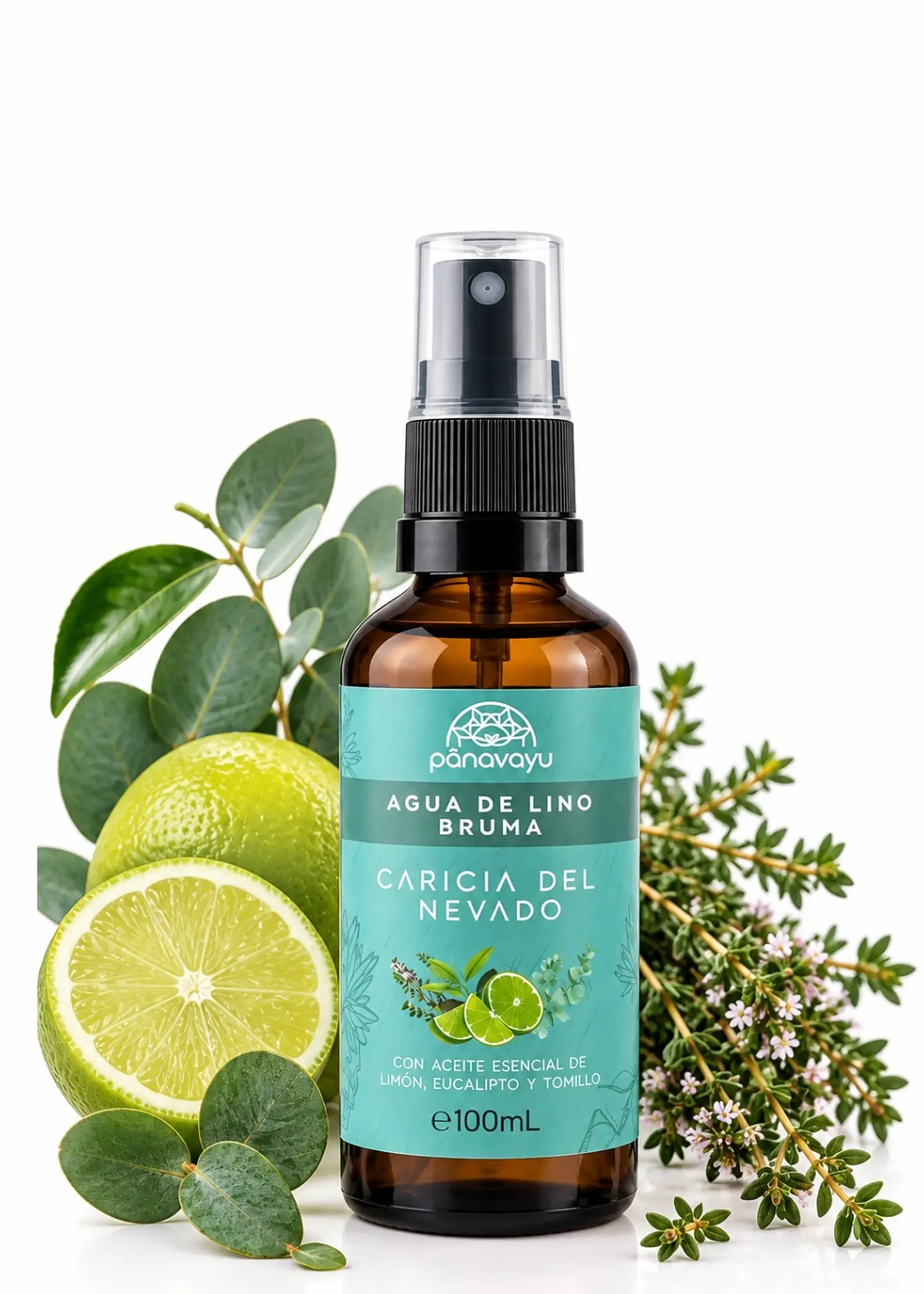 Panavayu Bruma aromatizante Caricia del Nevado 100 ml | Limón, eucalipto y tomillo | Para ambientes y textiles | Hecha en Colombia 1